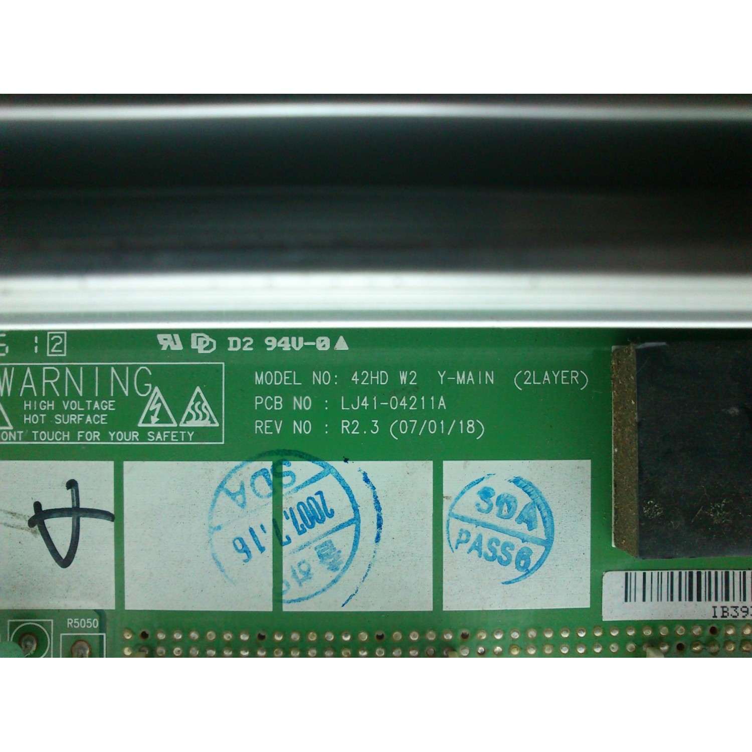 Y-MAIN 393BA1 / SAMSUNG LJ92-01393B / LJ92-01393A / MODELO PL42C91HP - Imagen 3